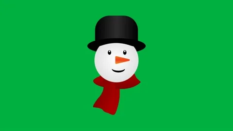 Snow man seamless speaking animation Video stock 222939615