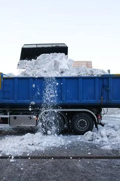 Snow management in winter Stock Photos