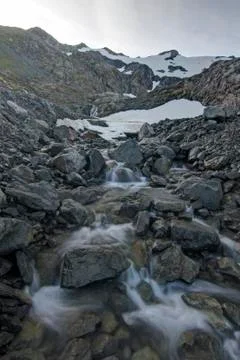 Snow melt Stock Photos