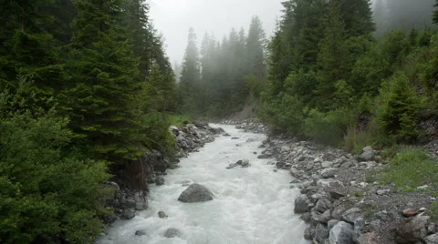 Snow-melt stream Stock Footage 55540906