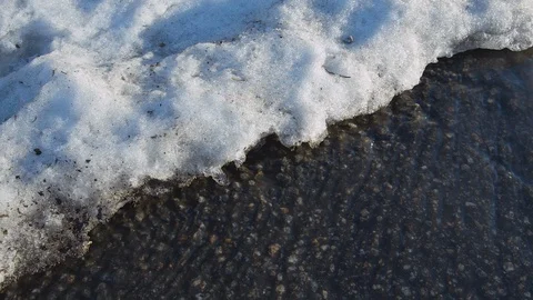 Snow melting 2 Stock Footage 124893021