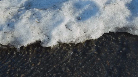 Snow melting 3 Stock Footage 124892999