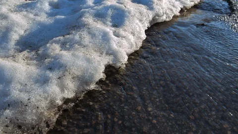 Snow melting 4 Stock Footage 124893175