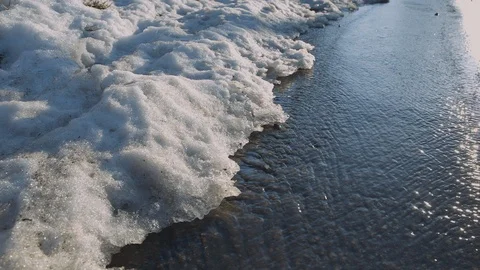 Snow melting 6 Stock Footage 124893179