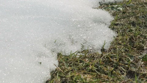 Snow melting close-up 스톡 동영상 87807549