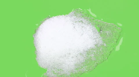 Snow melting down on green screen Video stock 35627719