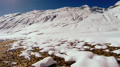 Snow melting. spring is coming. winter landscape Stock-Footage 37042683