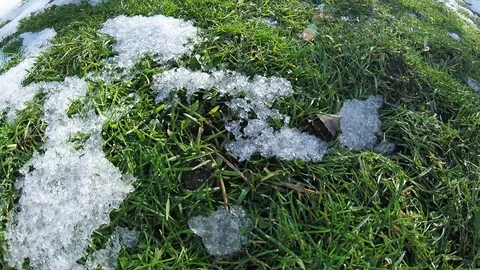 Snow melting - Timelapse Video stock 85227280