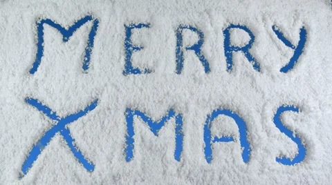 Snow merry xmas Stock Footage 12389501