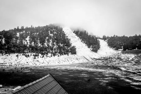 Snow on michlifen Foto stock