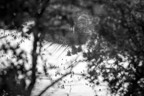 Snow on michlifen Foto stock