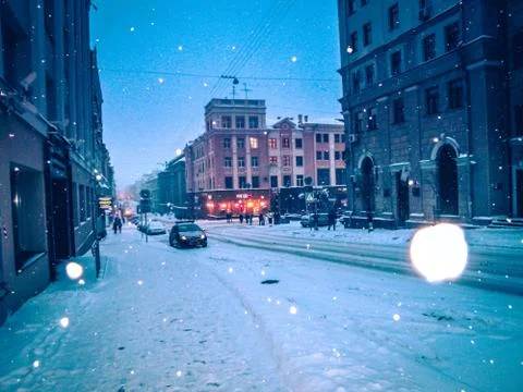 Snow in Minsk Stock Photos