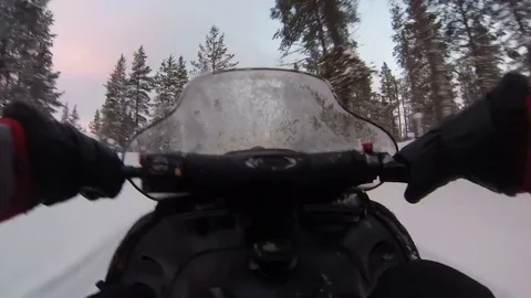 Snow Mobile Stock Footage 81594860