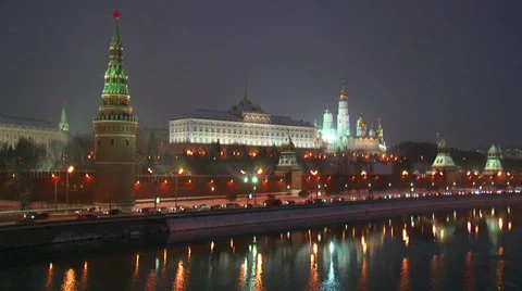 Snow in Moscow Stock Footage 32964337