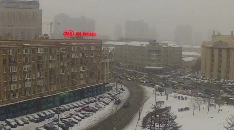 Snow in Moscow Stock Footage 57800071