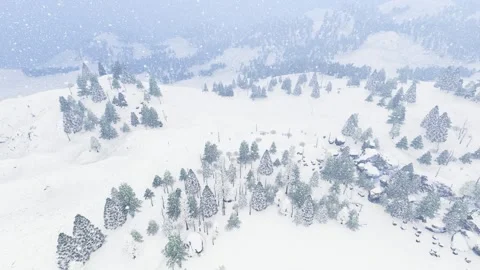 Snow mountain aerial Stock Footage 297695002