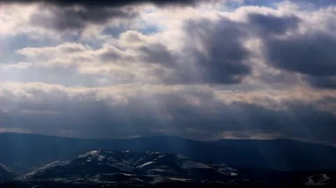 Snow mountain clouds Stock Footage 10681672
