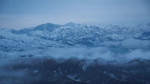 Snow Mountain in clouds1 Stock Footage 83799961