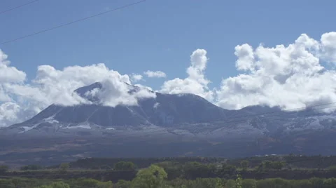 Snow on the mountain Stock Footage 68536267