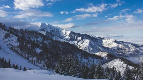 Snow mountain 스톡 동영상 85377575