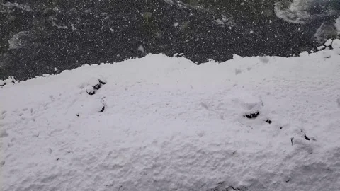 Snow on the mountain Stock Footage 280638746