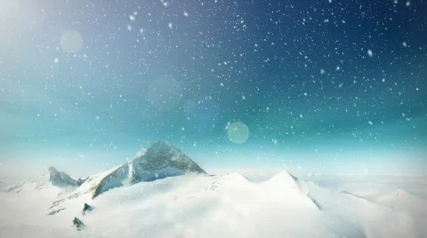 Snow mountain loop Stock Footage 306575