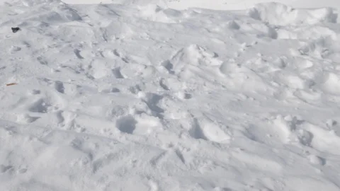Snow mountain peak. View from top of mounatin Video stock 103797299