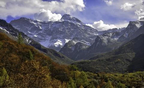 Snow mountain Stock Photos