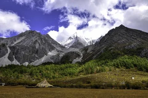 Snow mountain Stock Photos