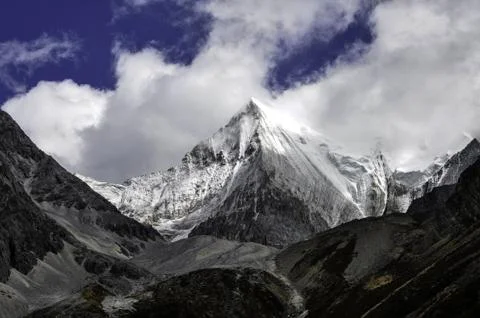 Snow mountain Stock Photos