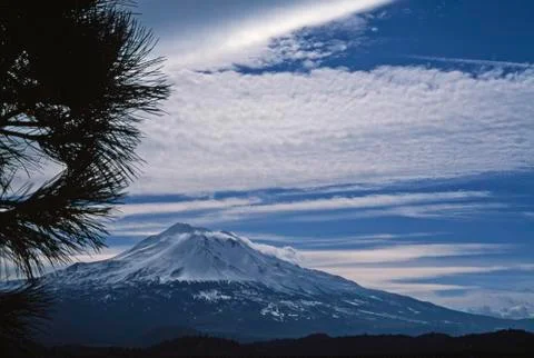 Snow on the mountain Stock Photos