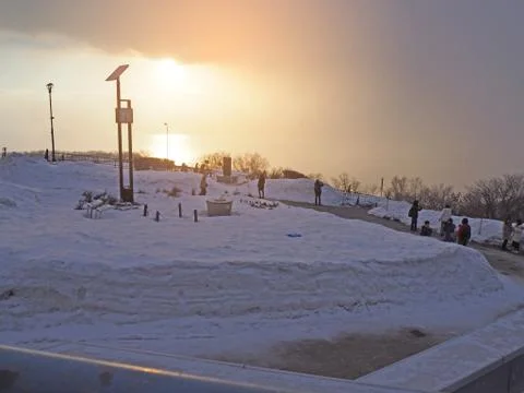 Snow on the mountain. Foto stock