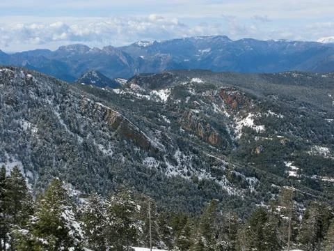 Snow mountain pyrenees Stock Photos