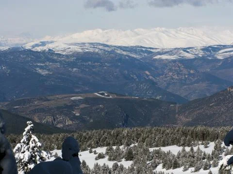 Snow mountain pyrenees Stock Photos