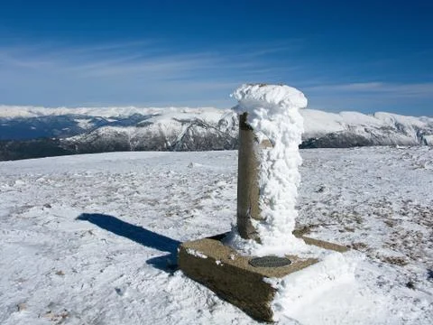 Snow mountain pyrenees Stock-Fotos