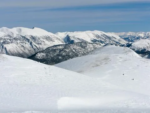 Snow mountain pyrenees Stock Photos