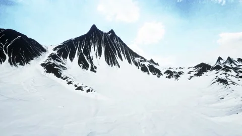 Snow mountain shuttle Stock Footage 196532953
