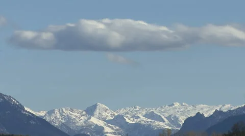 Snow mountain time lapse 02 2012 Stock Footage 46005482