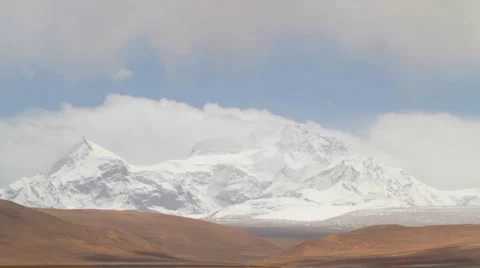 Snow mountain - time lapse Stock Footage 1038583