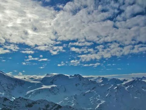 Snow mountain in titlis Stock Photos