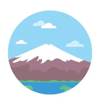 Snow Mountain Vector Icon Illustrazione stock