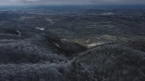 Snow Mountain View drone Stock Footage
