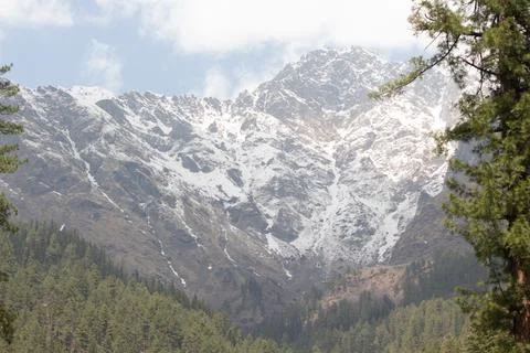 Snow Mountain View Stock Photos