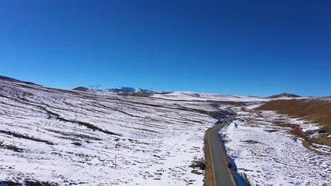 Snow mountains, distant snow mountains, lake snow mountains Stock Footage 241961964