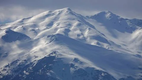 Snow in the mountains Stock Photos