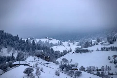 Snow in the mountains Stock Photos