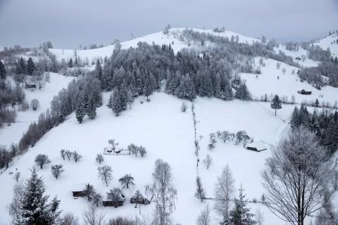 Snow in the mountains Stock Photos