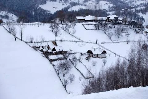 Snow in the mountains Stock Photos
