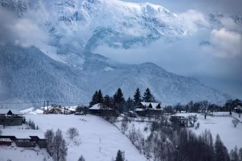 Snow in the mountains Stock Photos