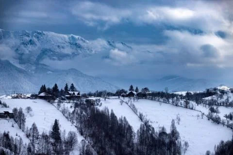 Snow in the mountains Stock Photos